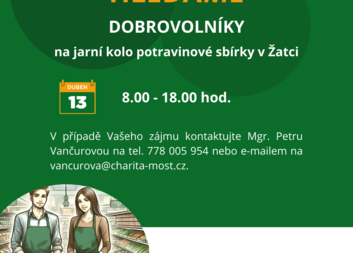 Hledáme dobrovolníky: Sbírka potravin v Žatci