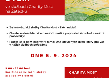 Dny otevřených dveří v Charitě Most: Začínáme v Žatci a na Liberecku