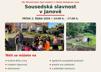 Sousedská slavnost v Janově nabídne prostor pro setkávání i společné zážitky