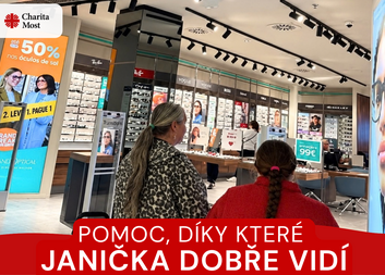 Na lepší zrak chyběly peníze. SAS Litvínov, Charita Most se spojila s Nadací J&T, a rodině pomohly.